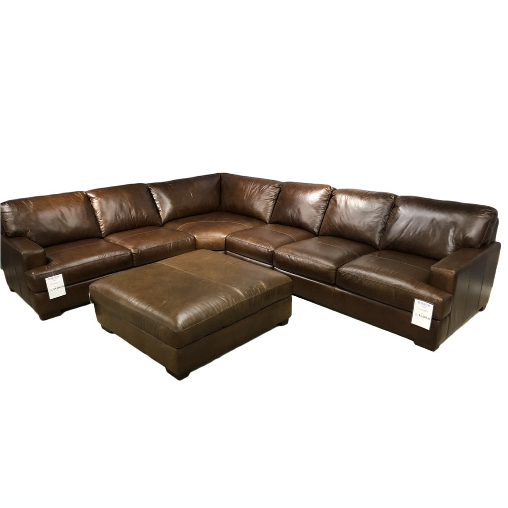 Dallas 4-Piece Leather Sectional by Softline
