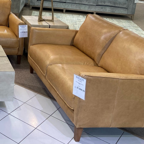 Dallas Leather Love Seat by Softline