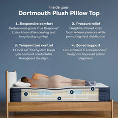 Dartmouth 15" Plush Pillow Top Queen Mattress by Serta
