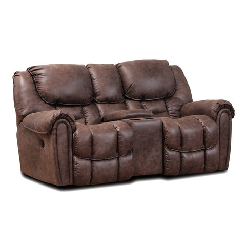 Del Mar Mocha Rocking Console Loveseat by HomeStretch