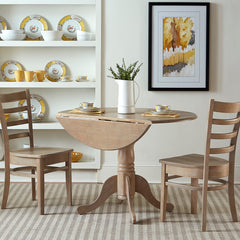 Taupe Grey Dropleaf 3-Piece Dining Set by John Thomas Furniture