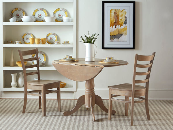 Dropleaf 3-Piece Dinette - Taupe Grey