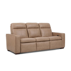 Dutch Leather Power Reclining Sofa with Console, Power Headrest, & Lumbar by Flexsteel