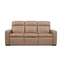 Dutch Leather Power Reclining Sofa with Console, Power Headrest, & Lumbar by Flexsteel