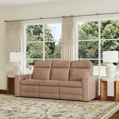 Dutch Leather Power Reclining Sofa with Console, Power Headrest, & Lumbar by Flexsteel