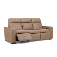 Dutch Leather Power Reclining Sofa with Console, Power Headrest, & Lumbar by Flexsteel