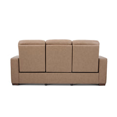 Dutch Leather Power Reclining Sofa with Console, Power Headrest, & Lumbar by Flexsteel