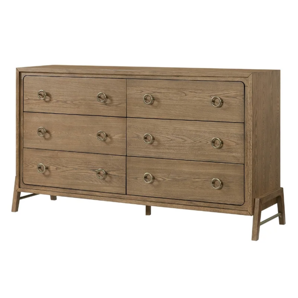 Elure High-Leg 6-Drawer Dresser by Bernards
