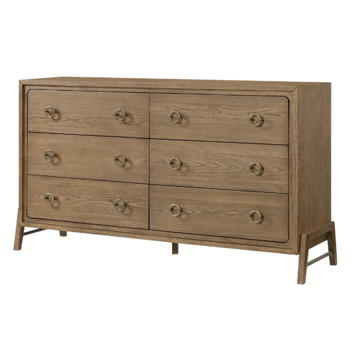 Elure High-Leg 6-Drawer Dresser by Bernards