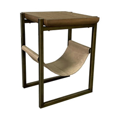 Elure Leather Sling Spot Table by Bernards