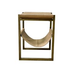Elure Leather Sling Spot Table by Bernards