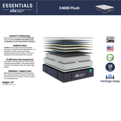 Essentials E4000 Plush Mattress by Heritage