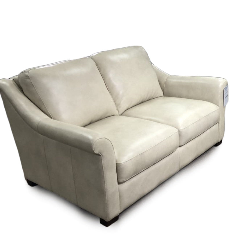 Havana Contemporary Leather Love Seat by Softline