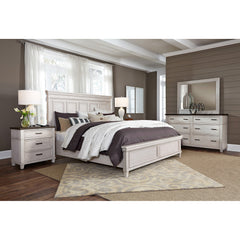 Caraway 3-Piece King Estate Bed (Aged Ivory) by Aspenhome