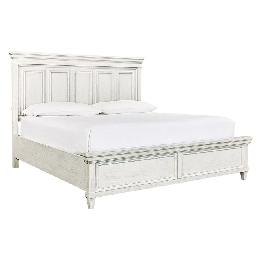 Caraway 3-Piece King Estate Bed (Aged Ivory) by Aspenhome