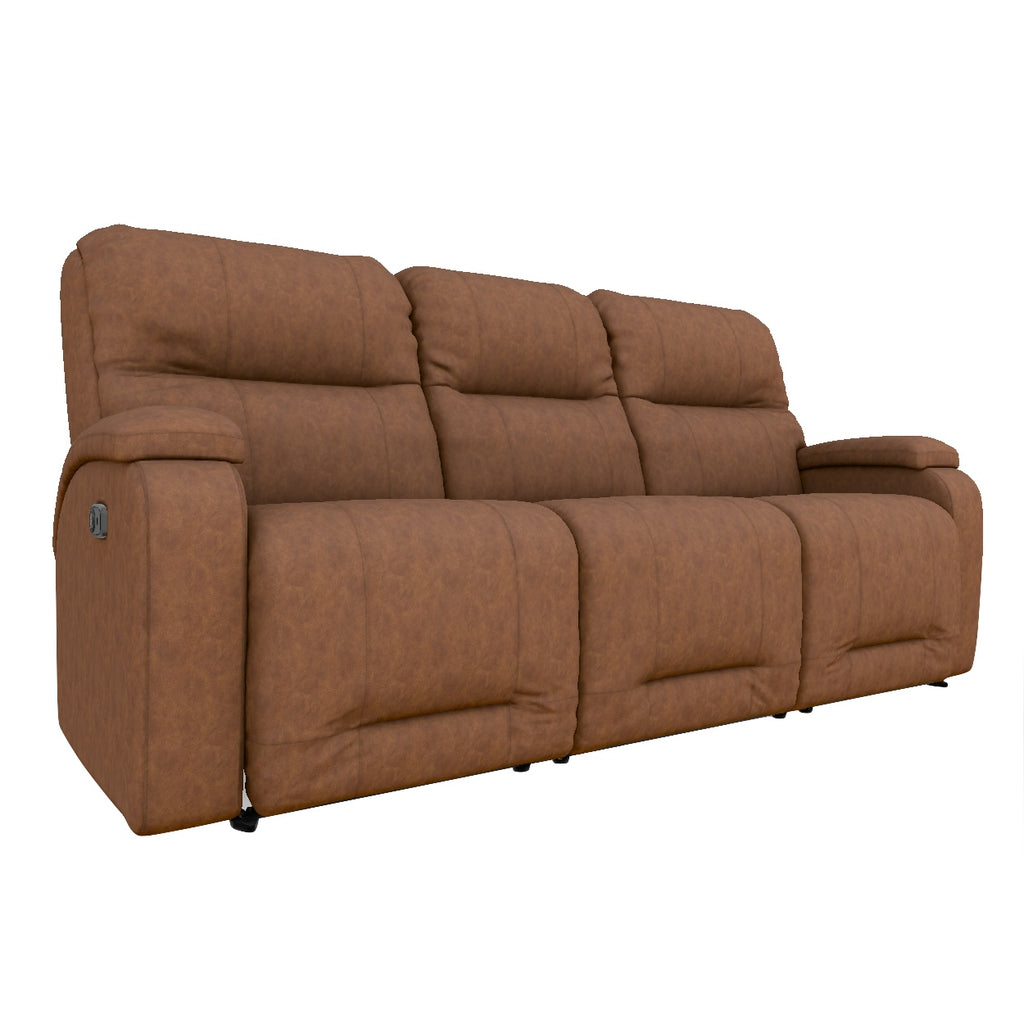 Maverly Power Sofa in Cognac Leather by Best Home Furnishings