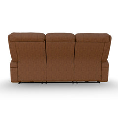 Maverly Power Sofa in Cognac Leather by Best Home Furnishings