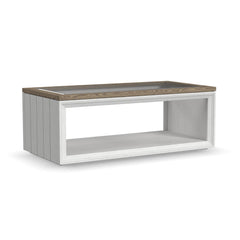 Melody White Rectangular Coffee Table with Casters by Flexsteel