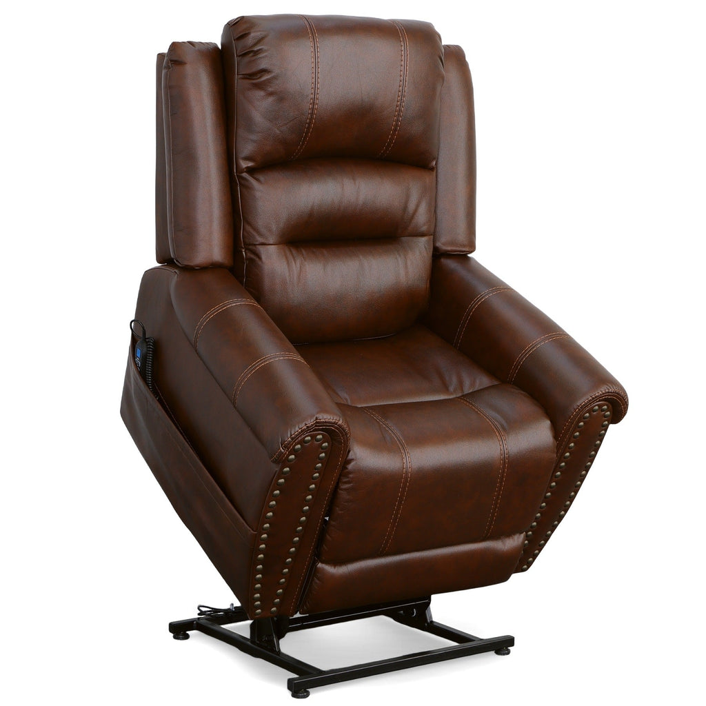 Oscar Pumpernickel Fabric Lift Recliner by Flexsteel