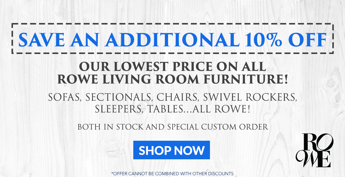 Sale on ALL Rowe living room furniture at Barrow