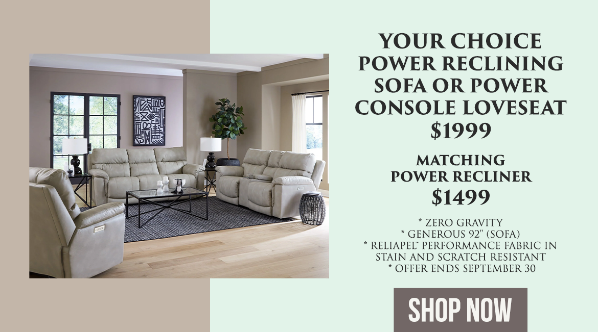 Special deal on the Cosmo Power Reclining Collection