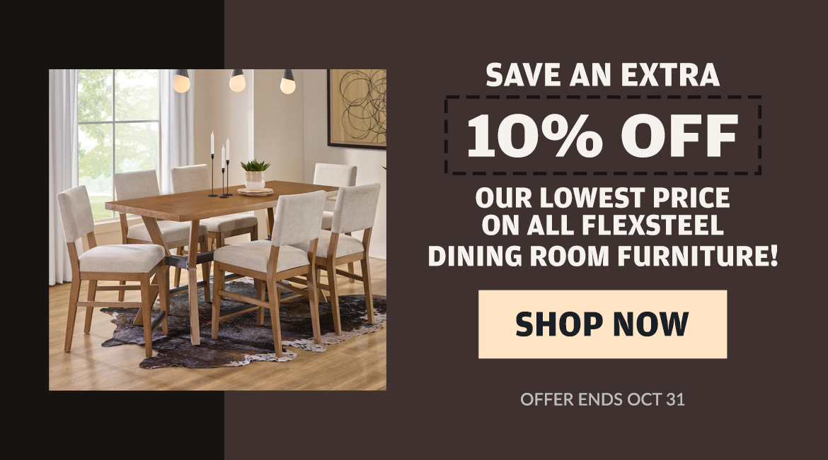 Sale on Flexsteel dining room furniture at Barrow!
