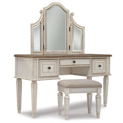 Realyn Youth Vanity and Mirror With Stool
