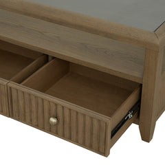 Reed Square Coffee Table With Casters by Flexsteel