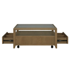 Reed Square Coffee Table With Casters by Flexsteel