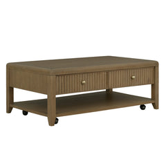 Reed Rectangular Coffee Table With Casters by Flexsteel