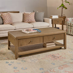 Reed Rectangular Coffee Table With Casters by Flexsteel