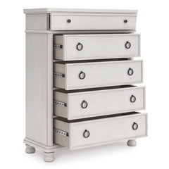 Rowlenstown 5-Drawer Chest in White