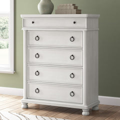 Rowlenstown 5-Drawer Chest in White