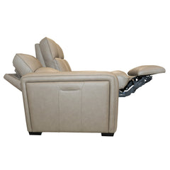 Sense Leather Power Sofa in Greige with Power Headrest, Lumbar & Pulse by Flexsteel