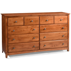 Shaker 10 Drawer Dresser and Mirror by Archbold