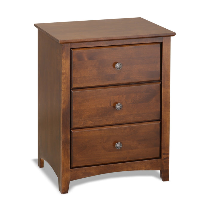 Shaker 3-Drawer Wide Nightstand by Archbold