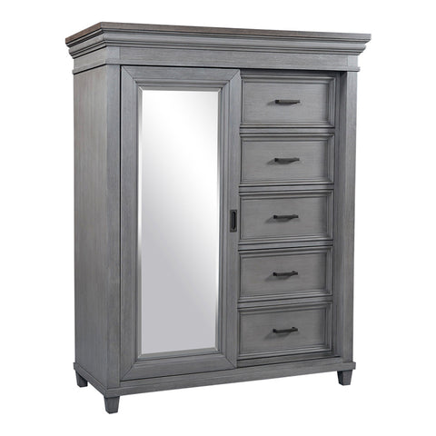 Caraway Sliding Door Chest (Aged Slate) by Aspenhome