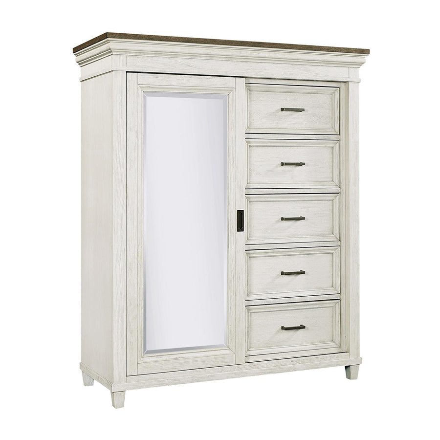 Caraway Sliding Door Chest (Aged Ivory) by Aspenhome
