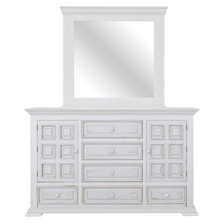Terra White 6-Drawer Dresser and Mirror by IFD