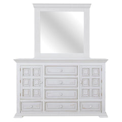 Terra White 6-Drawer Dresser and Mirror by IFD