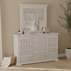 Terra White 6-Drawer Dresser and Mirror by IFD