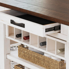 Valebeck Counter Height Dining Table with Wine Rack and Shelves by Signature Design by Ashley