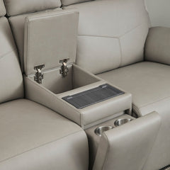 Vernon Power Reclining Loveseat with Console, Heat & Massage by Flexsteel