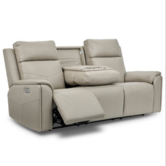 Vernon Power Reclining Sofa with Console, Heat & Massage by Flexsteel