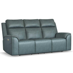 Vernon Power Reclining Sofa with Console, Heat & Massage by Flexsteel
