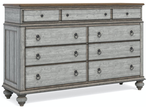 Plymouth Dresser and Mirror by Flexsteel