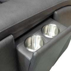 Wyatt Leather Power Recliner with Power Headrest and Lumbar in Canyon by Flexsteel