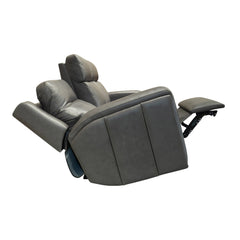 Wyatt Leather Power Sofa with Power Headrests & Lumbar in Gunmetal by Flexsteel