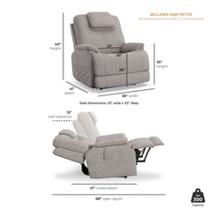 Zecliner Model 2 Petite Power Lift Sleep Recliner with Power Headrest & Lumbar by Flexsteel