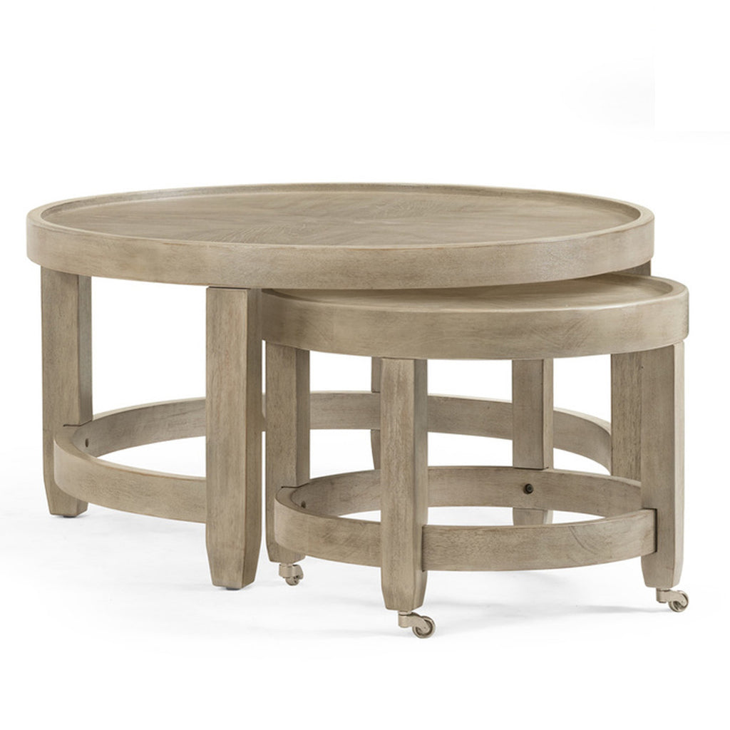 Bellamy Round Nested Cocktail Table by Bassett Mirror Company